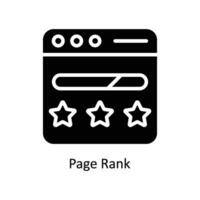 Page Rank vector  Solid  Icon Design illustration. Business And Management Symbol on White background EPS 10 File