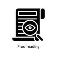 Proofreading vector  Solid  Icon Design illustration. Business And Management Symbol on White background EPS 10 File