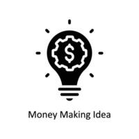 Money Making Idea vector  Solid  Icon Design illustration. Business And Management Symbol on White background EPS 10 File