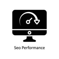 SEO Performance vector  Solid  Icon Design illustration. Business And Management Symbol on White background EPS 10 File