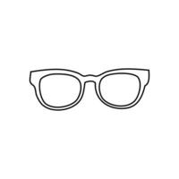 lentes icono vector. Gafas de sol ilustración signo. ceguera símbolo o logo. vector