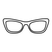 lentes icono vector. Gafas de sol ilustración signo. ceguera símbolo o logo. vector