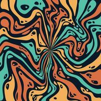 Abstract psychedelic groovy background. vector