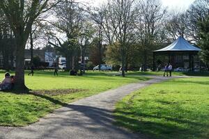Wardown Public Park of Luton Town of England During Cold and sunny day of April 7th, 2023 photo