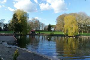 Wardown Public Park of Luton Town of England During Cold and sunny day of April 7th, 2023 photo