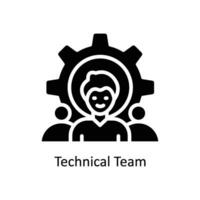 Technical Team vector  Solid  Icon  Design illustration. Business And Management Symbol on White background EPS 10 File