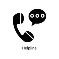 Helpline vector  Solid  Icon  Design illustration. Business And Management Symbol on White background EPS 10 File