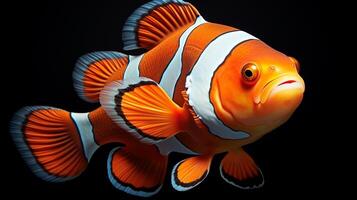 AI generated hyper realistic illustrations of Clownfish photo