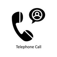 telephone call vector  Solid  Icon  Design illustration. Business And Management Symbol on White background EPS 10 File