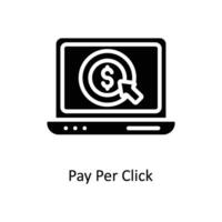 Pay per Click vector  Solid  Icon  Design illustration. Business And Management Symbol on White background EPS 10 File