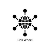 Link Wheel vector  Solid  Icon  Design illustration. Business And Management Symbol on White background EPS 10 File