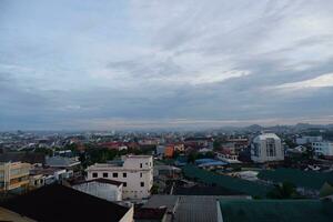 Samarinda Kalimantan Timur, Indonesia 12 December 2023. You can see the atmosphere of housing in the city of Samarinda, East Kalimantan. Photo taken from the top of the building