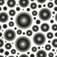 Abstract seamless pattern of gradient circles as foam bubbles. Vector background. Large and small spherical balls