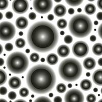 Abstract seamless pattern of gradient circles as foam bubbles. Vector background. Large and small spherical balls