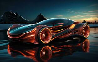 AI generated an image of an futuristic car photo