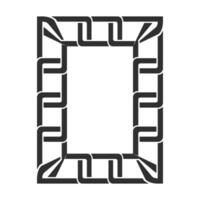 Chain frame of rectangular shape, Metal links repeat endlessly, Vector illustration isolated