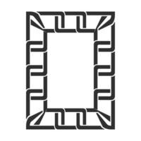 Chain frame of rectangular shape, Metal links repeat endlessly, Vector illustration isolated