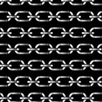 Silver pattern chains on a black background, Metal links repeat endlessly, Vector illustration