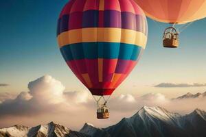 AI generated Hot air balloons. Pro Photo