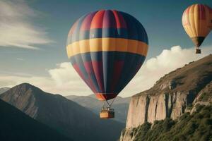 AI generated Hot air balloons. Pro Photo