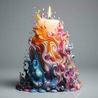 AI generated candle concept sculpture photo