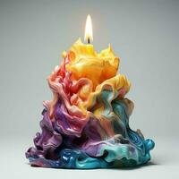 AI generated candle concept sculpture photo