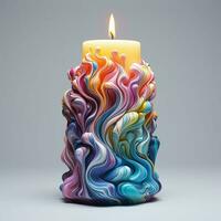 AI generated candle concept sculpture photo