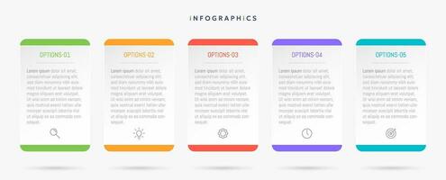 Modern business infographic template with 3 options or steps icons vector