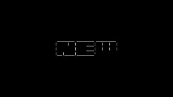 Nouveau ascii animation boucle sur noir Contexte. ascii code art symboles machine à écrire dans et en dehors effet avec en boucle mouvement. video