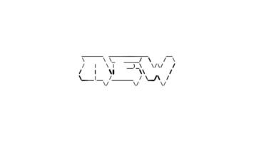 Nouveau ascii animation boucle sur blanc Contexte. ascii code art symboles machine à écrire dans et en dehors effet avec en boucle mouvement. video