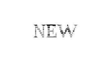 Novo ascii animação em branco fundo. ascii arte código símbolos com brilhando e cintilante brilhos efeito pano de fundo. atraente atenção promo. video