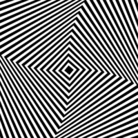 Black and white optical illusion. Abstract wavy stripes pattern vector