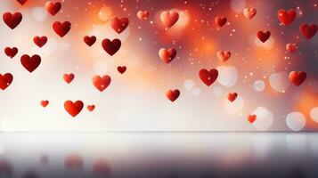 AI generated Valentine's Elegance - Abstract Love Background photo