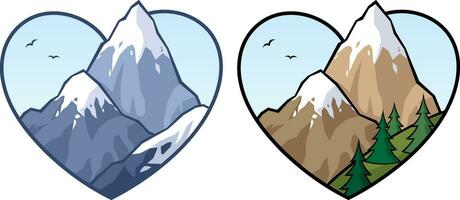 Mountain Love Sign vector