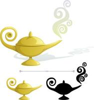 Magic Lamp on White vector