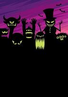 Monsters Background Vertical vector