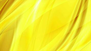 Abstract bright flowing yellow waves video animation