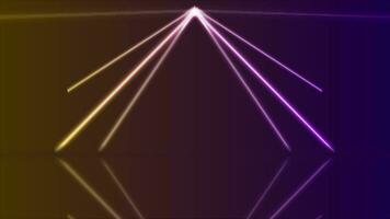 Orange ultraviolett Neon- Laser- Linien Video Animation