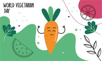 World vegetarian day celebration background vector