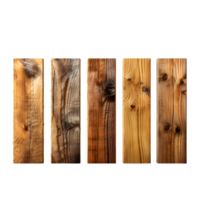 AI generated Set of Natural Textured Wooden Planks png