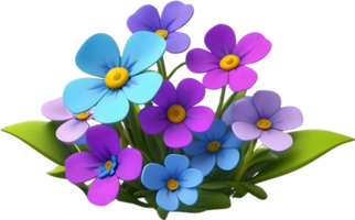 ai gegenereerd 3d bloemen mooi bloem png