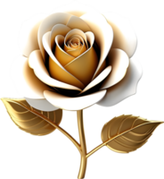 ai generiert schön Rose Illustration 3d png