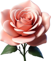 AI generated Beautiful rose Illustration 3d png