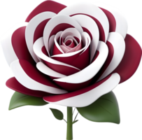 AI generated Beautiful rose Illustration 3d png