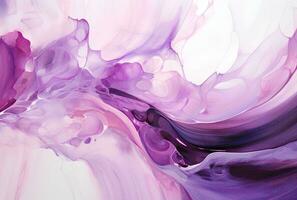 AI generated Marbled pink blue purple abstract background. Liquid marble ink pattern. abstract paint mixing in watercolor photo