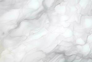 AI generated Marbled white abstract background. Liquid marble ink pattern. abstract white paint mixing in water photo