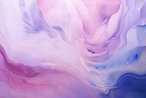 AI generated Marbled pink blue purple abstract background. Liquid marble ink pattern. abstract paint mixing in watercolor photo