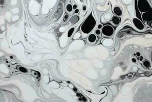 AI generated Marbled white abstract background. Liquid marble ink pattern. abstract white paint mixing in water photo