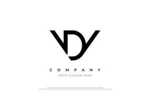 Initial Letter DV or VD Monogram Logo Design vector