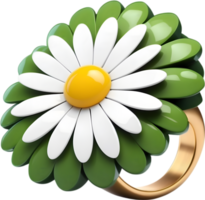 AI generated daisy ring transparent background png